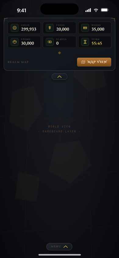 World map screen